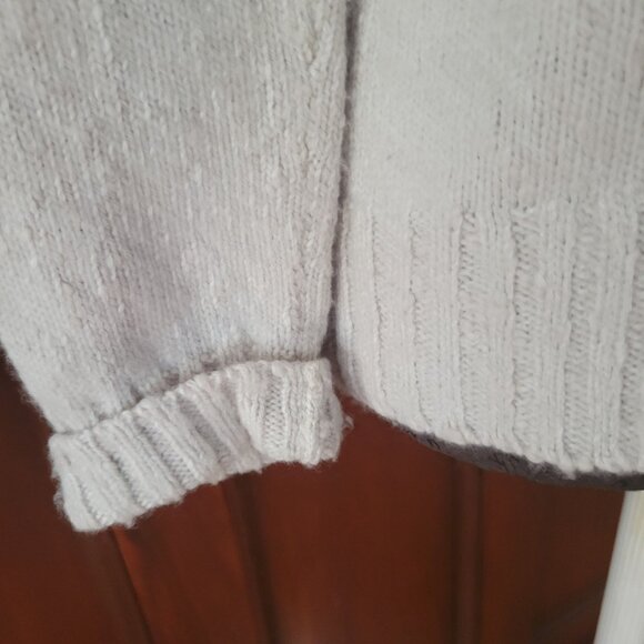 Barbara Wells Studio Womens Ribbed High Neck Sweater - Beige Size M 100% Cashmer - Picture 3 of 8